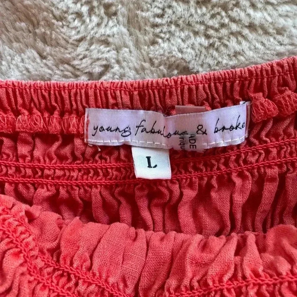 Young Fabulous & Broke Off the Shoulder Blouse size L - Picture 3 of 4